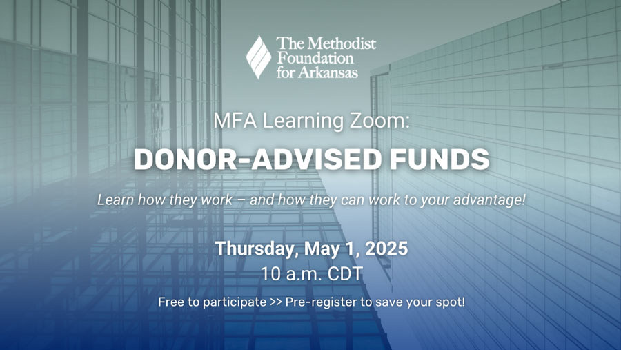 All About Donor-Advised Funds: May 1 Learning Zoom